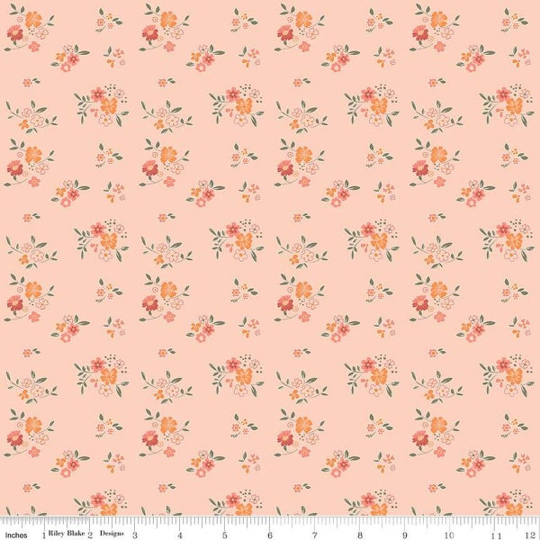 SALE Spring's in Town Bouquets C14213 Blush - Riley Blake Designs - Floral Flowers - Quilting Cotton Fabric