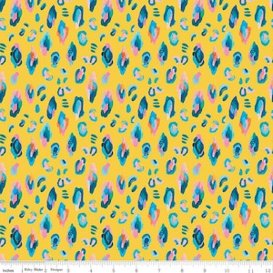 CLEARANCE Kindness, Always Leopard CD13023 Yellow - Riley Blake Designs - DIGITALLY PRINTED Leopard Spots - Quilting Cotton