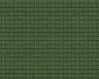 SALE National Parks Signs Green - Riley Blake Designs - Recreation Outdoors Icons - Quilting Cotton Fabric