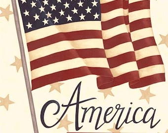 America 250 Years Anniversary Panel Parchment Patriotic Fabric - 56185 - Moda Fabrics Quilting Cotton Fabric