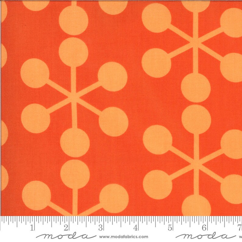 Quotation Asterisk 1731 Clementine Orange Geometrics Geometric Moda Fabrics Quilting Cotton Fabric