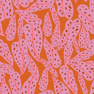 Calathea Floral RS5187 Pecan - Moda Fabrics - Spotted Leaves Leaf - Ru- Star - Quilting Cotton Fabric