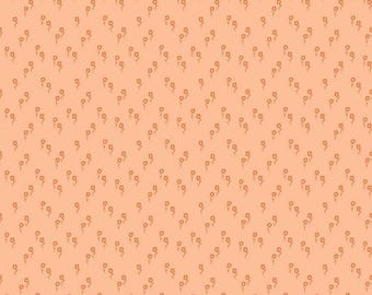 Fat Quarter End of Bolt - Wanderlust Jasmine C15476 Apricot - Riley Blake Designs - Floral Flowers Blossoms - Quilting Cotton Fabric
