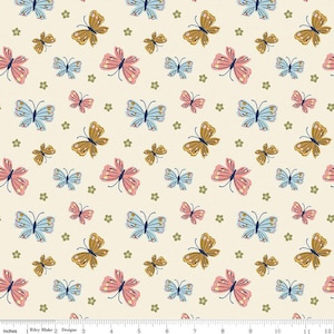 Butterfly Blossom Butterflies C13271 Cream by Riley Blake Designs - Quilting Cotton Fabric