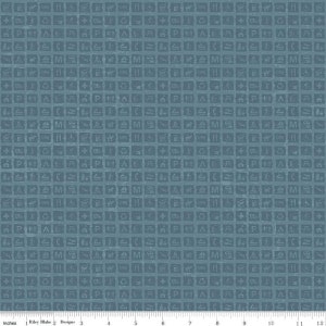SALE National Parks Signs C13294 Blue - Riley Blake Designs - Outdoors Tone-on-Tone Signs Icons - Quilting Cotton Fabric