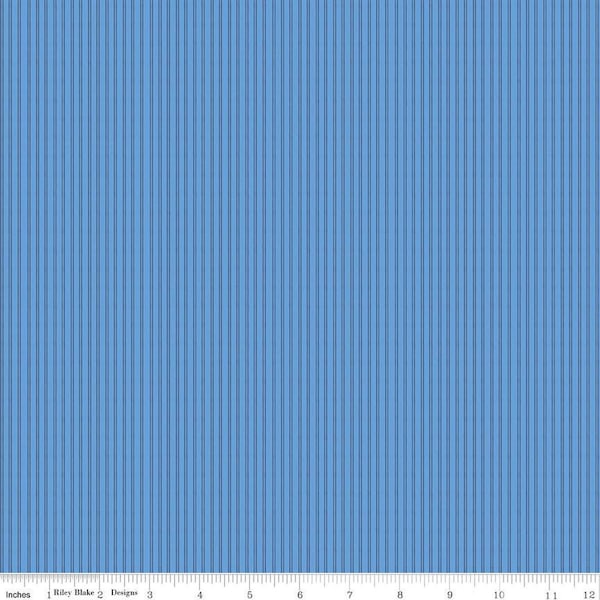 Blue Jean Stripe C12725 Blue by Riley Blake Designs - Stripes Striped - Quilting Cotton Fabric