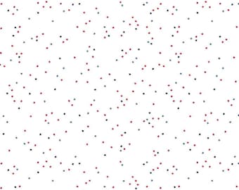 SALE Blossom on White Uncle Sam - Riley Blake Designs - Flowers Floral Red Blue on White Patriotic - Quilting Cotton Fabric