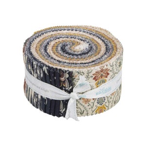 Needles Quilt Studio - 2.5 Precut 40 Fabric Strip Bundle (Amethyst Garden) | Cotton Strips Bundles for Quilting - Jelly Rolls for Quilting Assortment