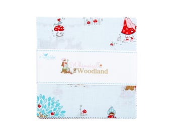 Whimsical Woodland 5" Stacker Floral Fabric - 5-17640-42 - 42-Piece Precut - Riley Blake Quilting Cotton Fabric