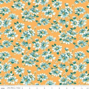SALE Flea Market Floral C10213 Daisy - Riley Blake Designs -  Flowers Floral Gold Yellow - Lori Holt  - Quilting Cotton Fabric