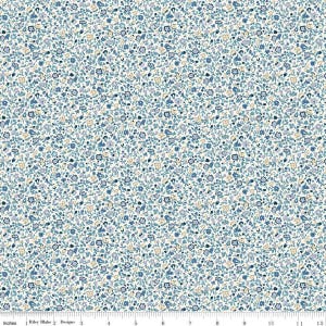 Denim Florals 01667404A Posy Haze A - Riley Blake Designs - Floral Flowers - Liberty Fabrics - Quilting Cotton Fabric