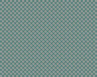 SALE Wild Rose Tiny Flowers C14047 Teal - Riley Blake Designs - Floral Flowers Western - Quilting Cotton Fabric