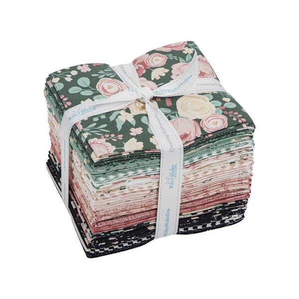 SALE At First Sight Fat Quarter Bundle 24 pieces - Riley Blake Designs - Pre cut Precut - Floral Flowers - Quilting Cotton Fabric