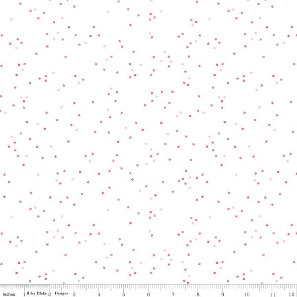 Blossom on White All the Pink - Riley Blake Designs - Flowers Floral - Quilting Cotton Fabric