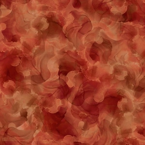 May include: Abstract digital art featuring a swirling pattern of red, orange, and brown hues. The colors blend together to create a sense of movement and depth.