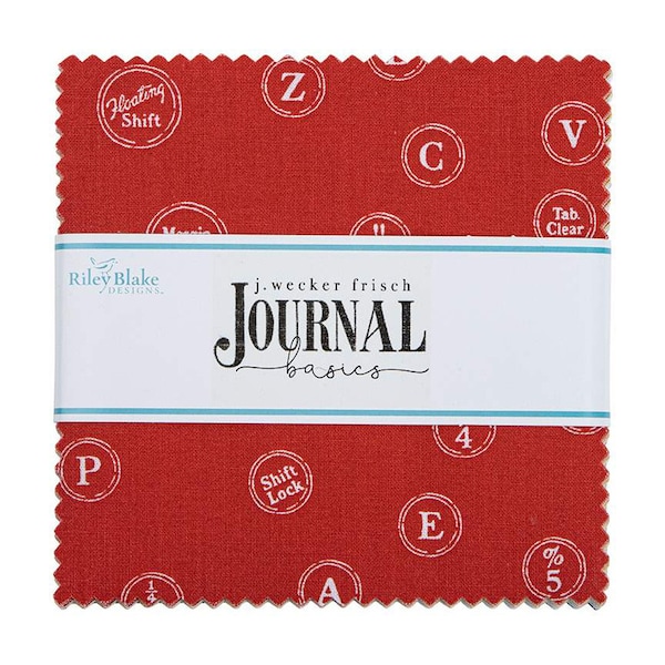 SALE Journal Basics Charm Pack 5" Stacker Bundle - Riley Blake Designs - 42 piece Precut Pre cut - J. Wecker Frisch - Quilting Cotton Fabric