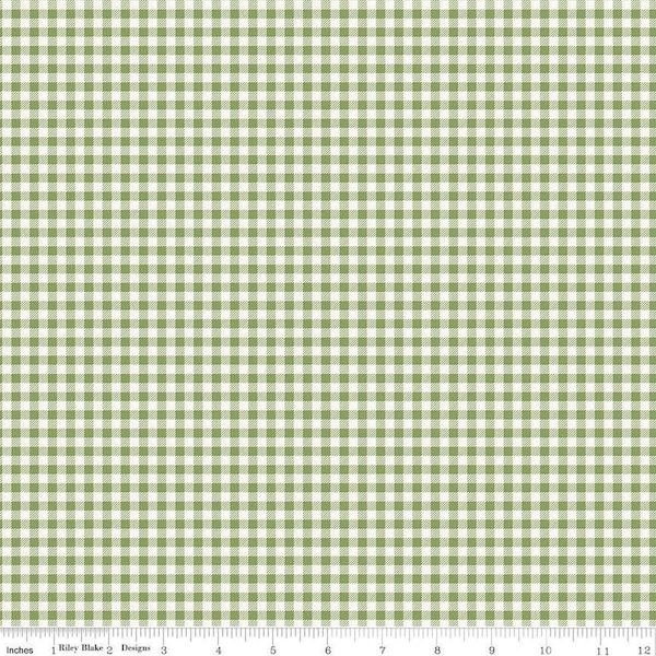 OFERTA Bee Ginghams Tina C12553 Lechuga - Riley Blake Designs - 3/16" ESTAMPADO Cuadros de Gingham - Lori Holt - Tela de algodón para acolchado