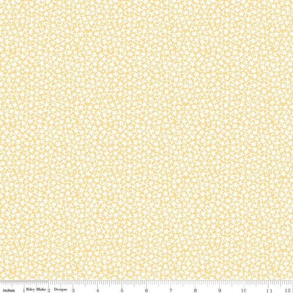 SALE Sunshine and Sweet Tea Sweet Alyssum C14326 Sunshine by Riley Blake Designs - Floral Flowers - Quilting Cotton Fabric