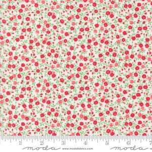 Summertime Bloom 55321 Cream - Moda Fabrics - Flowers Floral Blossoms Small Petals - Quilting Cotton Fabric
