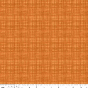 23" End of Bolt - CLEARANCE Texture C610 Carrots by Riley Blake - Sketched Tone-on-Tone Irregular Grid Orange - Quilting Cotton Fabric