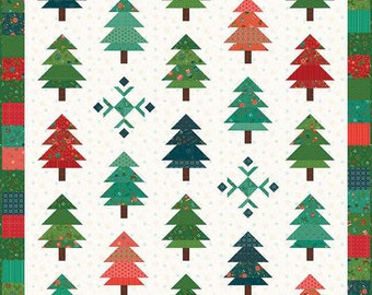 SALE Under the Pines Quilt & Runner PATTERN P154 - Heather Peterson - Riley Blake Designs - INSTRUCTIONS Only - Piecing Christmas