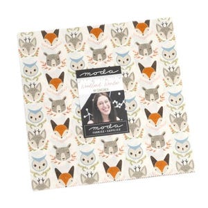 SALE Woodland Wonder Layer Cake 10&quot; Stacker Bundle - Moda Fabrics - 42 piece Precut Pre cut - Animals Flowers - Quilting Cotton Fabric