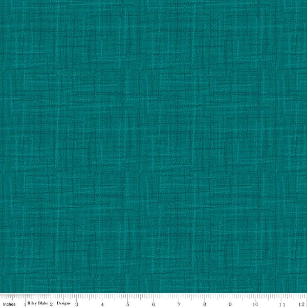 SALE Grasscloth Cottons C780 Dark Teal - Riley Blake Designs - Woven Look Basic - Quilting Cotton Fabric