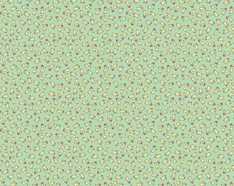SALE Playtime 30's Toy Ducks C15152 Mint - Riley Blake Designs - Scattered Ducklings - Quilting Cotton Fabric