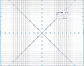 SALE Cute Cuts Trim-It Ruler 20 1/2" Square - STTI-21861 - Riley Blake Plastic Non-Slip Ruler