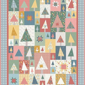 SALE Pine Hollow Patchwork Forest Quilt PATTERN P123 by Amy Smart - Riley Blake - INSTRUCTIONS Only - Fat Quarter Friendly Throw Twin