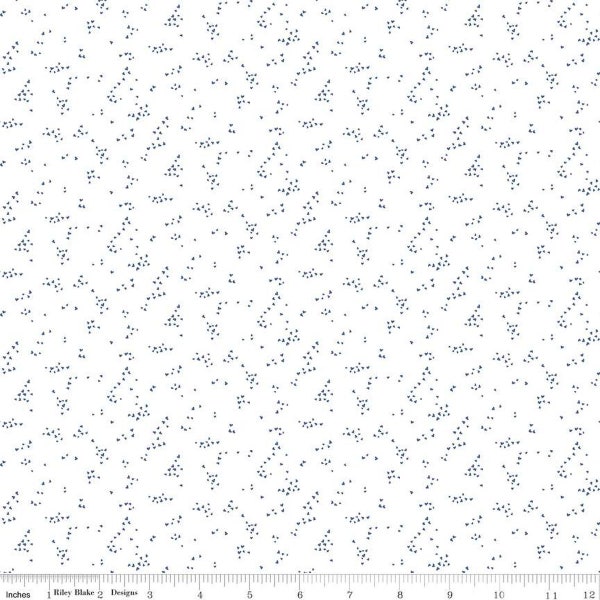 With a Flourish Hearts C12736 Cream - Riley Blake Designs - Tiny Hearts - Quilting Cotton Fabric