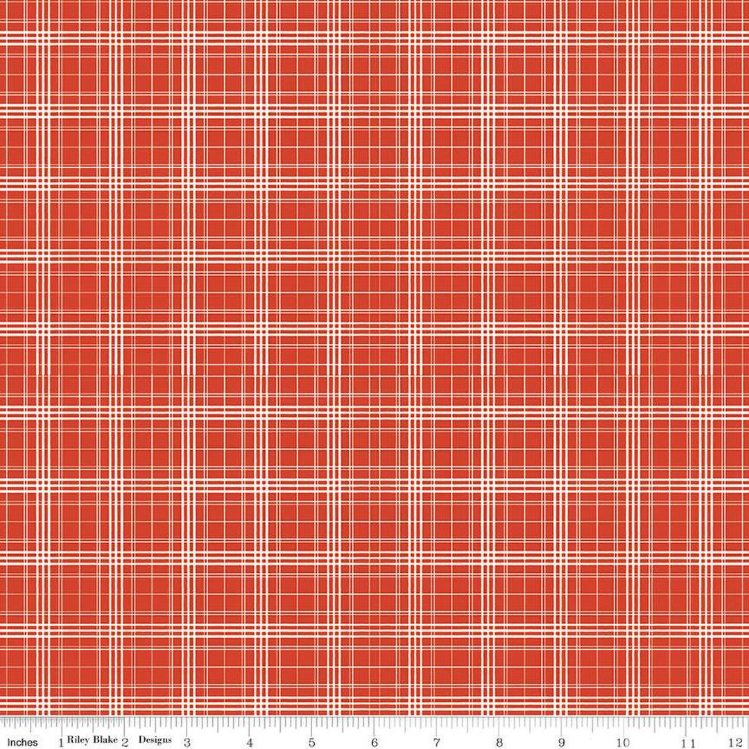 SALE Farmhouse Summer Plaid C13634 Red - Riley Blake Designs - off ...