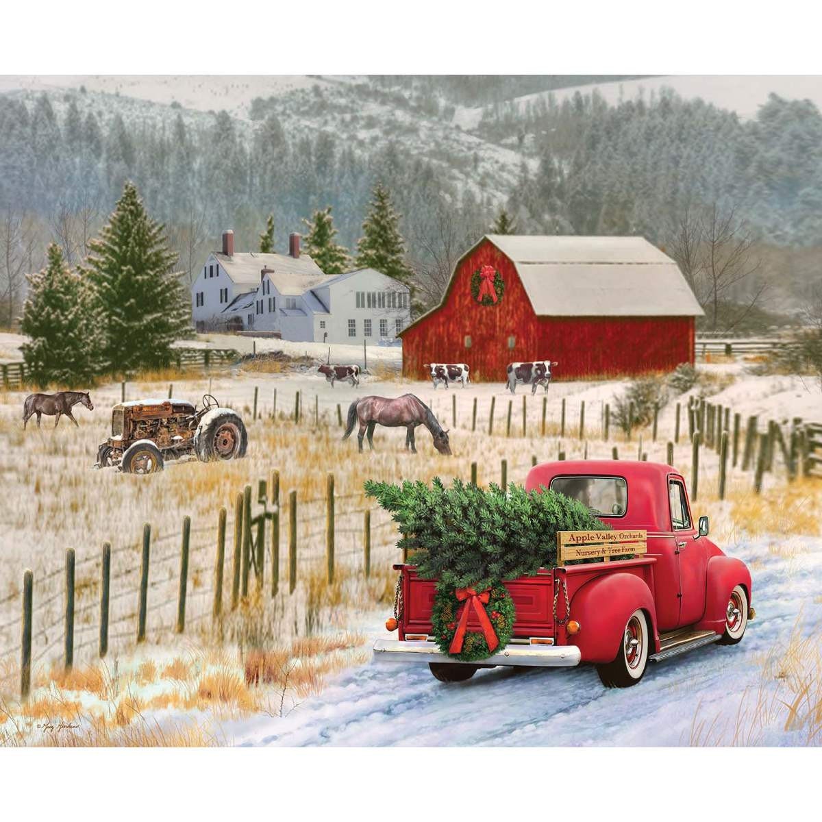Christmas Village Trees Green - Riley Blake Designs – MOJAVE FARMS QUILT CO.