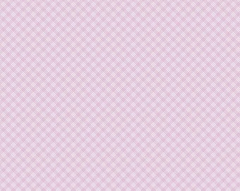 SALE Bunny Trail Plaid C14256 Lilac by Riley Blake Designs - Easter Small Diagonal Plaid - Quilting Cotton Fabric
