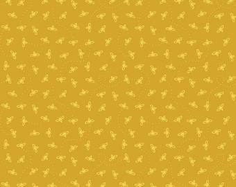 31" End of Bolt - SALE Harmony Bees C11096 Honey - Riley Blake Designs - Honeybees Bee Gold - Quilting Cotton Fabric