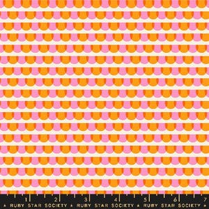 Animal Animal Tiles RS5167 Flamingo - Moda Fabrics - Tiles Scalloped Fish Scales - Ruby Star Society - Cotton Fabric