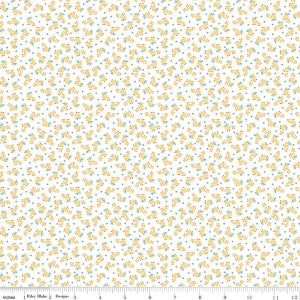 12" End of Bolt - Storytime 30s Ducks C13860 Yellow by Riley Blake Designs - Ducks Dots - Quilting Cotton Fabric