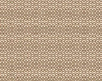 CLEARANCE Home Town Dansie C13595 Brown Sugar - Riley Blake  - Geometric Dots Ovals Squares - Lori Holt - Quilting Cotton