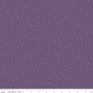 SALE Dapple Dot C640 Grape by Riley Blake Designs - Scattered Pin Dots Dotted Purple - Quilting Cotton Fabric
