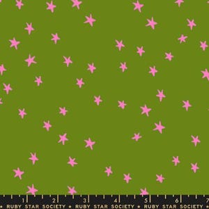 Starry New Blender Stars RS4109 Sprout - Moda Fabrics - Small Scattered Novelty Stars - Ru- Star - Quilting Cotton Fabric