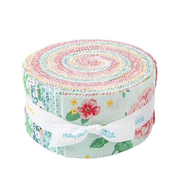 SALE Spring Gardens 2.5 Inch Rolie Polie Jelly Roll 40 pieces - Riley Blake Designs - Precut Pre cut Bundle - Quilting Cotton Fabric