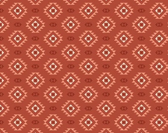 Santa Fe Motifs C13383 Rust - Riley Blake Designs - Geometric Southwest Southwestern - Quilting Cotton Fabric