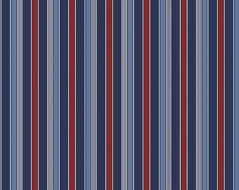 Picadilly Stripes C11894 Multi - Riley Blake Designs - Patriotic Independence Day Stripe Striped - Quilting Cotton Fabric