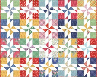 SALE Skip A Beat Boxed Quilt Kit KT-16650 - American Jane - Riley Blake Designs - Box Pattern Fabric - Simple Pleasures - Quilting Cotton