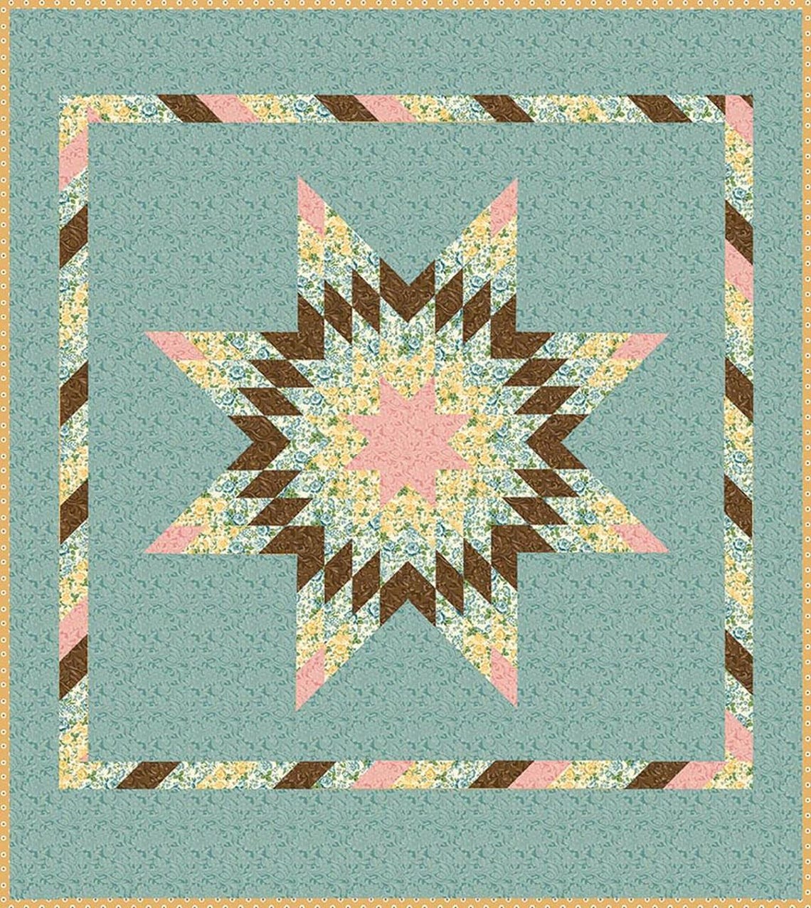 Patchwork Lone Star Quilt PATTERN Star Pattern - Riley Blake ...