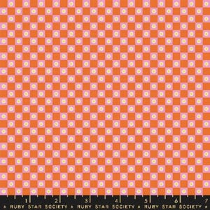 Animal Animal Check RS5169 Goldfish - Moda Fabrics - Flower Checkered Gingham Retro Checkers - Ruby Star Society - Cotton Fabric