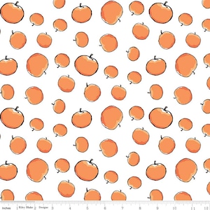 20" End of Bolt - SALE James and the Giant Peach White Peach - Riley Blake Designs - Roald Dahl - Quilting Cotton Fabric