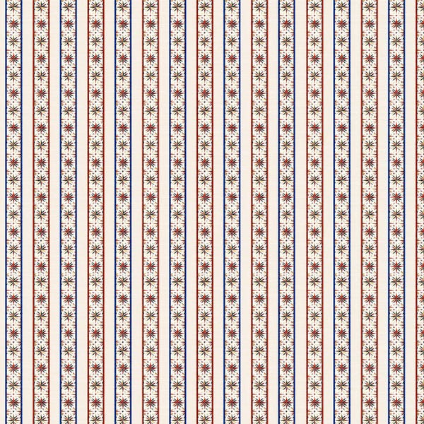 Yippie Ki Yay! Star Stripe 31494 Cream E- QT Fabrics - Vertical Lines Fireworks - Quilting Cotton Fabric