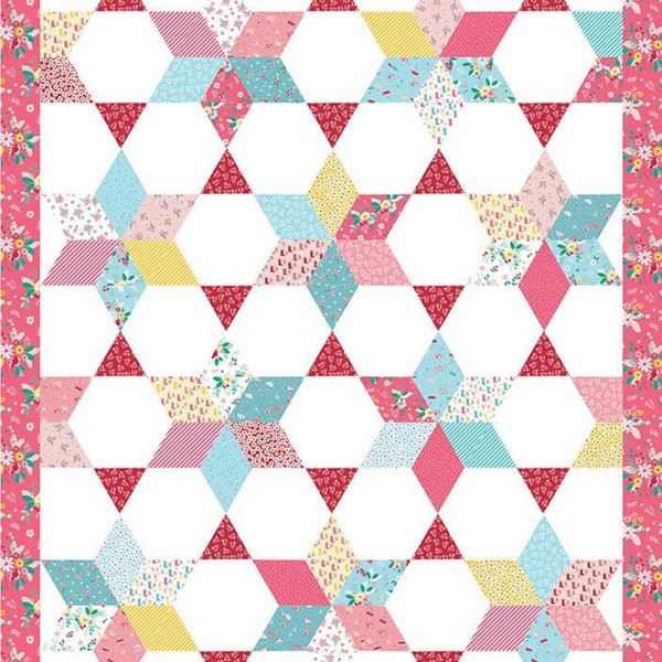 Vintage Star Quilt PATTERN P138 by Beverly McCullough - Riley Blake Designs - INSTRUCTIONS Only - 10" Stacker Friendly