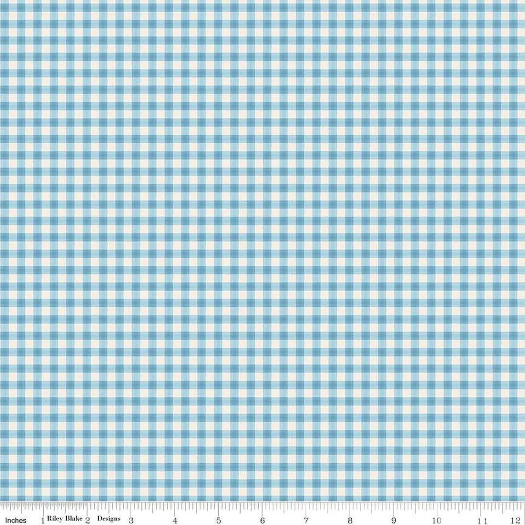 FLANNEL the Tale of Peter Rabbit PRINTED Gingham F15318 Blue - Riley ...